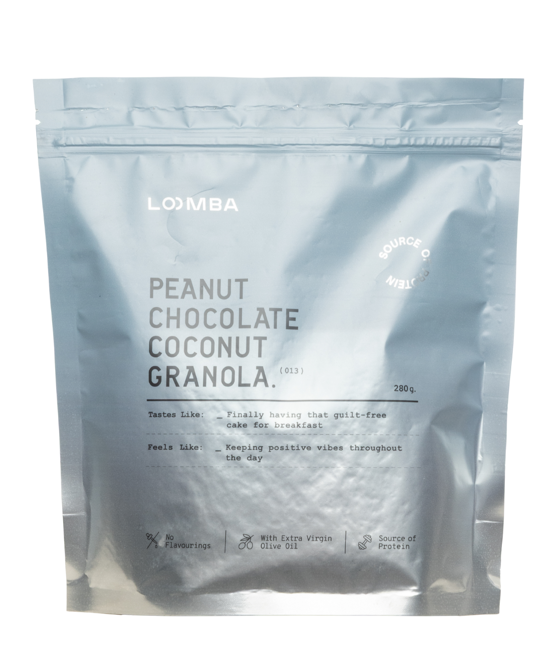 მიწისთხილის, შოკოლადის და ქოქოსის გრანოლა